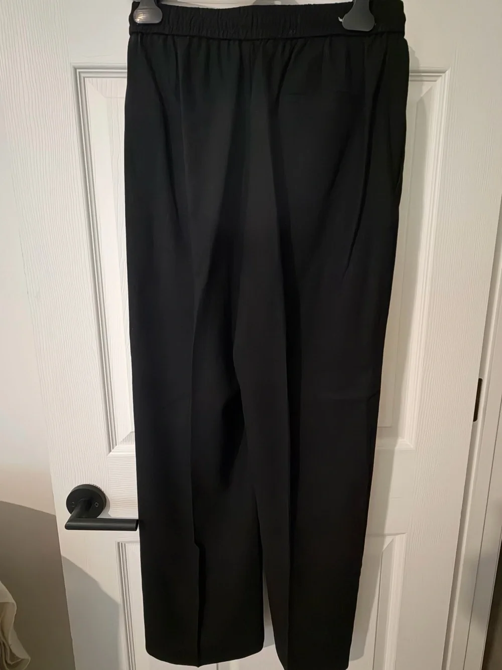 Zara Collection Black Linen Blend Straight-Leg Pants